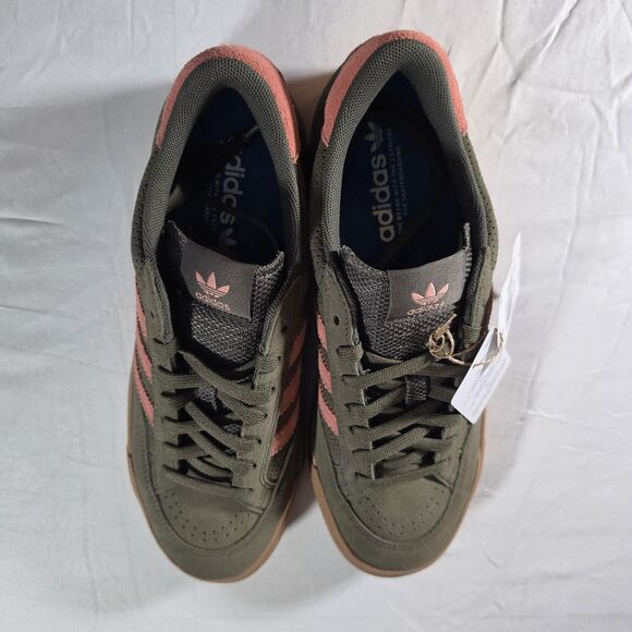 Adidas Nora Shoes Mens Size 10 Green Pink Suede Low Top Sportswear Shoe Gum Sole main image 4